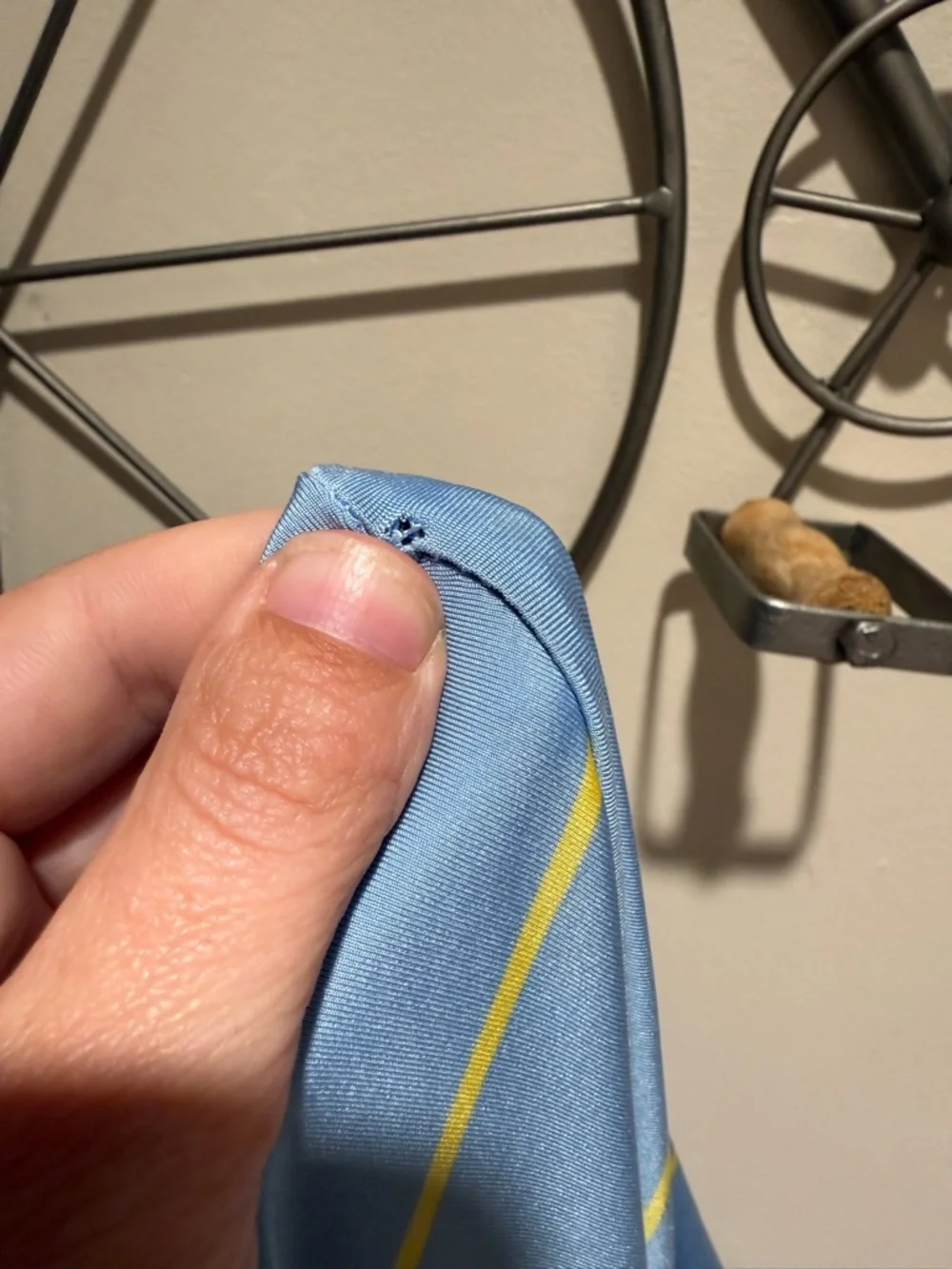 Polo by Ralph Lauren Sky Blue Polo with Navy and Yellow Stripes Size XXL